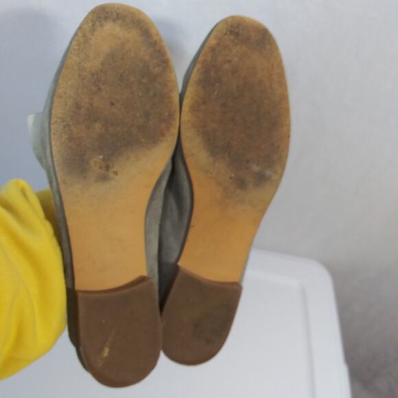 BP. Maddy Gray Suede Bow Mule Flats Neutral Office Size 9 - Picture 7 of 10